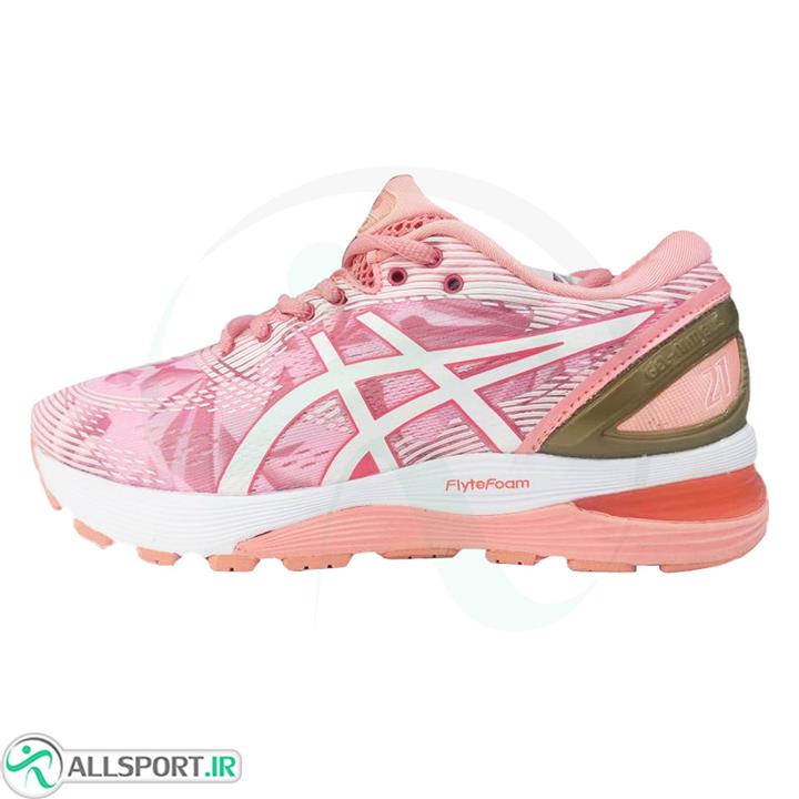 کتانی رانینگ زنانه اسیکس طرح اصلی Asics Gel-Nimbus 21 Pink